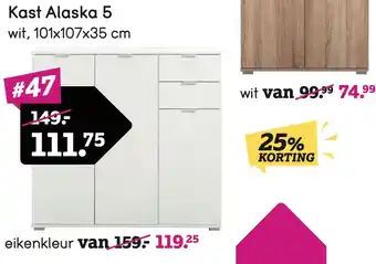 Leen Bakker Kast Alaska 5 aanbieding