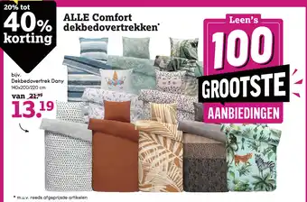 Leen Bakker ALLE Comfort dekbedovertrekken aanbieding