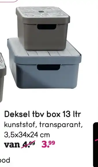 Leen Bakker Deksel tbv box 13 Itr aanbieding