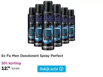 Plein.nl 6x Fa Men Deodorant Spray Perfect aanbieding