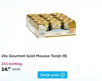 Plein.nl 24x Gourmet Gold Mousse Tonijn 85 aanbieding