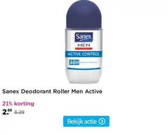 Plein.nl Sanex Deodorant Roller Men Active aanbieding