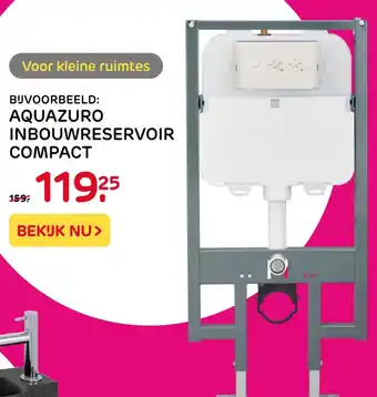 Praxis AQUAZURO INBOUWRESERVOIR COMPACT aanbieding