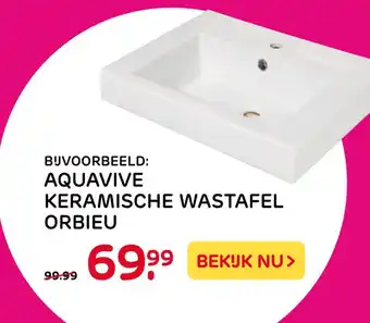 Praxis AQUAVIVE KERAMISCHE WASTAFEL ORBIEU aanbieding