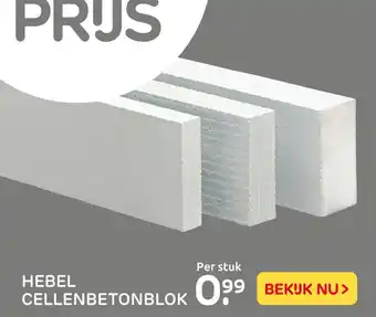 Praxis HEBEL CELLENBETONBLOK aanbieding