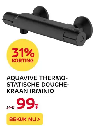 Praxis AQUAVIVE THERMU- STATISCHE DOUCHE- KRAAN IRMINIO aanbieding