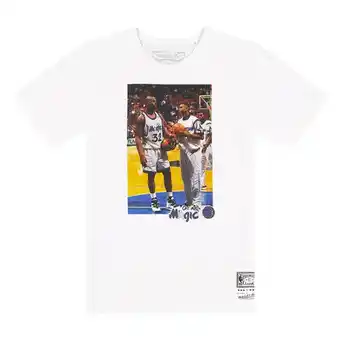 Kickz Mitchell & ness mitchell and ness nba orlando magic player photo shaq & penny t-shirt, wit aanbieding