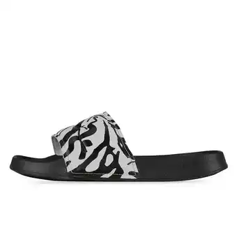 Kickz Karl kani signature zebra pool slides womens, zwart/wit aanbieding