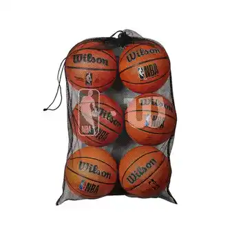 Kickz Wilson nba 6 ball mesh carry bag, schwarz aanbieding