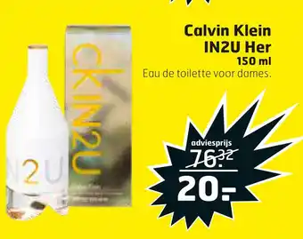 Trekpleister Calvin Klein IN2U Her 150 ml aanbieding