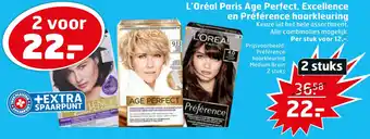 Trekpleister L'Oréal Paris Age Perfect, Excellence en Préférence haarkleuring aanbieding