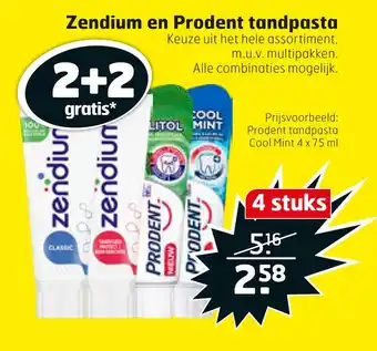 Trekpleister Zendium en Prodent tandpasta aanbieding