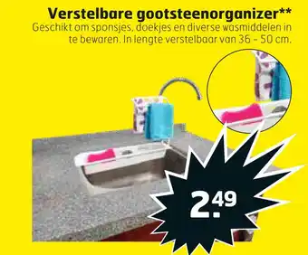 Trekpleister Verstelbare gootsteenorganizer aanbieding