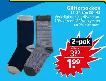 Trekpleister Glittersokken aanbieding