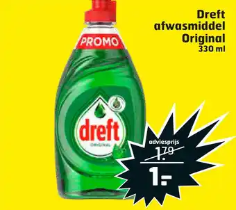 Trekpleister Dreft afwasmiddel Original aanbieding