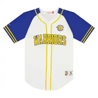 Kickz Mitchell & ness mitchell and ness nba golden state warriors practice day baseball jersey, wit aanbieding