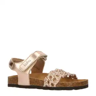 Kleertjes.com Kipling milou sandalen lichtroze metallic meisjes imitatieleer aanbieding