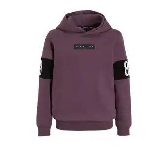 Kleertjes.com Cars hoodie flow met tekst paars sweater roze tekst aanbieding