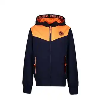 Kleertjes.com Cars zomerjas glacier marine/neon oranje blauw jongens nylon capuchon meerkleurig aanbieding