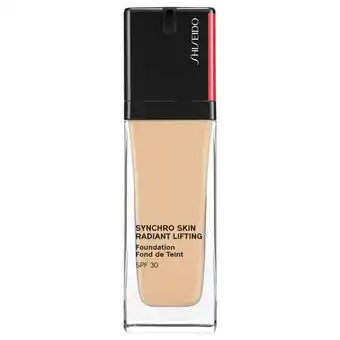 Lookfantastic Shiseido synchro skin radiant lifting spf30 foundation 30ml (various shades) - 210 birch aanbieding