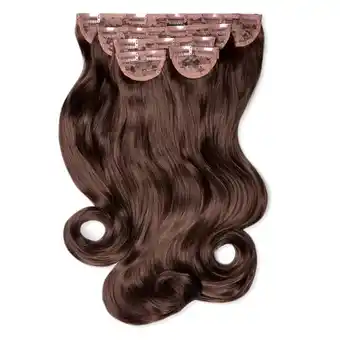 Lookfantastic Lullabellz super thick 22 5 piece natural wavy clip in extensions (various shades) - chestnut aanbieding