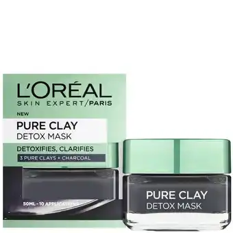 Lookfantastic L'oréal paris pure clay detox face mask 50ml aanbieding