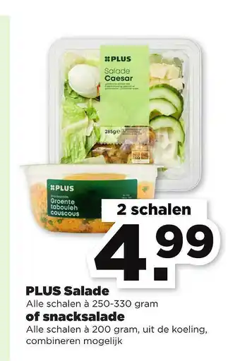 PLUS Plus Salade Of Snacksalade aanbieding