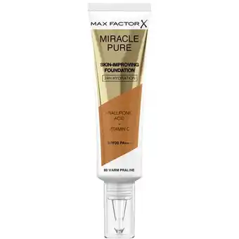 Lookfantastic Max factor miracle pure skin improving foundation 30ml (various shades) - warm praline aanbieding