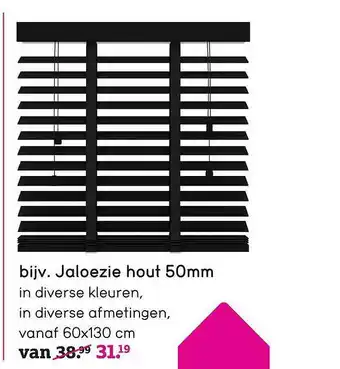 Leen Bakker Jaloezie Hout 50mm aanbieding