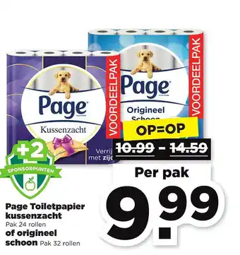 PLUS Page Toiletpapier Kussenzacht Of Origineel Schoon aanbieding