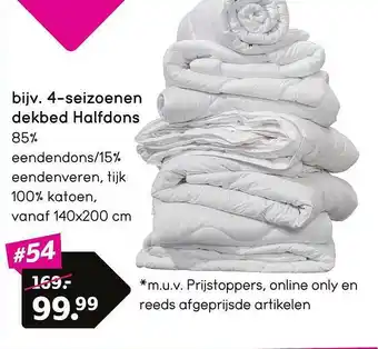 Leen Bakker 4-Seizoenen Dekbed Halfdons 85% aanbieding