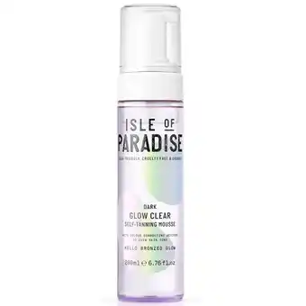 Lookfantastic Isle of paradise glow clear self-tanning mousse - dark 200ml aanbieding