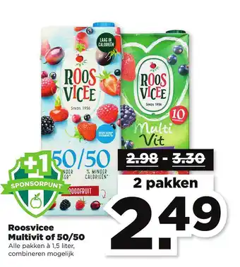 PLUS Roosvicee Multivit Of 50-50 aanbieding