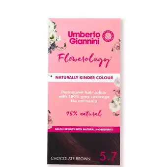 Lookfantastic Umberto giannini flowerology naturally kinder colour - chocolate brown 5.7 195ml aanbieding