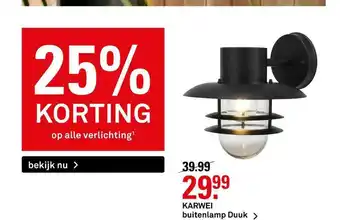 Karwei Karwei Buitenlamp Duuk 25% Korting aanbieding