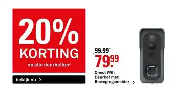 Karwei Qnect Wifi Deurbel Met Bewegingsmelder 20% Korting aanbieding