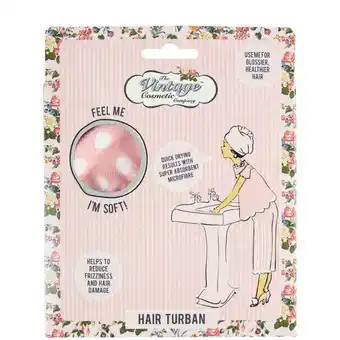 Lookfantastic The vintage cosmetic company hair turban - pink polka dot aanbieding