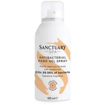 Lookfantastic Sanctuary spa antibacterial hand gel spray 100ml aanbieding