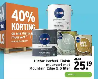 GAMMA Histor Perfect Finish Muurverf Mat Mountain Edge 2.5 Liter 40% Korting aanbieding