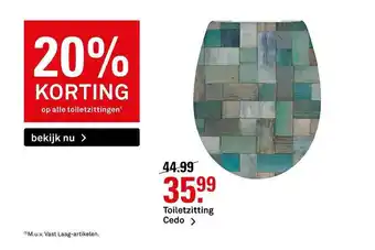 Karwei Toiletzitting Cedo 20% Korting aanbieding