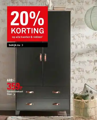 Karwei Garderobekast Dian 20% Korting aanbieding