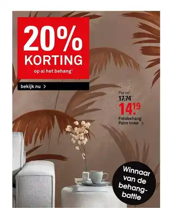 Karwei Fotobehang Palm Imke 20% Korting aanbieding