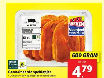 Lidl Gemarineerde Speklapjes aanbieding