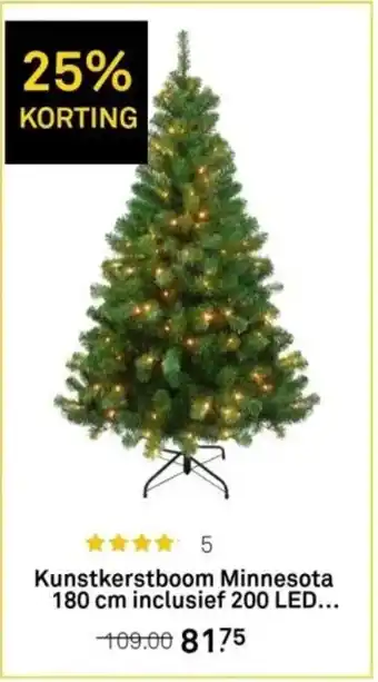 Karwei Kunstkerstboom Minnesota 180 cm inclusief 200 LED aanbieding