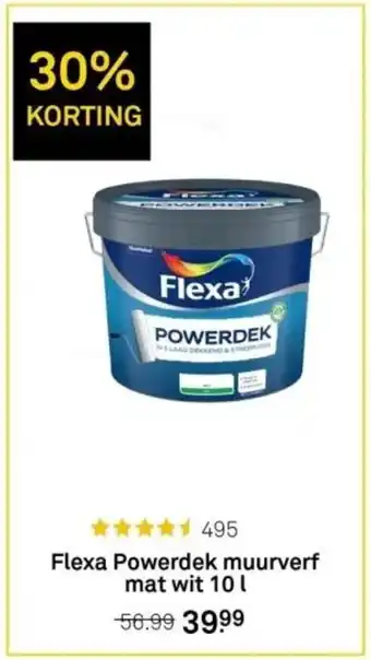 Karwei Flexa Powerdek muurverf mat wit 101 aanbieding