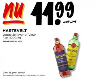 Jumbo Hartevelt jonge jenever of vieux fles 1000 ml aanbieding