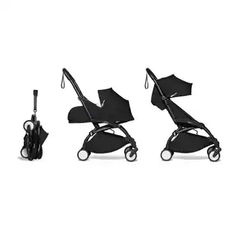 Baby Plus Babyzen yoyo2 compleet kinderwagen met 0+ newborn pack - black frame - black aanbieding