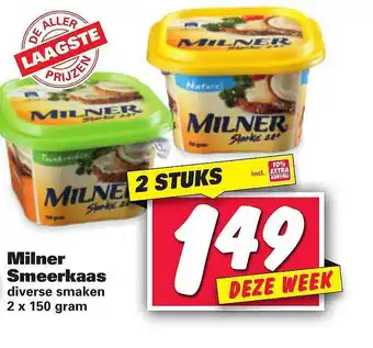 Zeeman Milner Smeerkaas 150g aanbieding