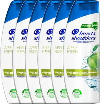 Bol.com Head & shoulders apple fresh - anti-roos shampoo - tot 100% roosvrij - voordeelverpakking 6 x 285 ml aanbieding