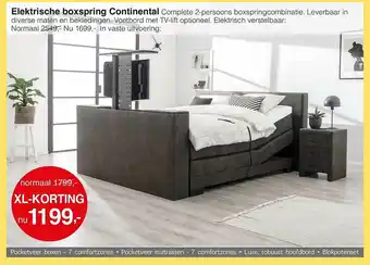 Woonsquare Elektrische Boxspring Continental aanbieding